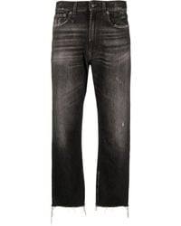 R13 - Cropped-Jeans mit offenem Saum - Lyst