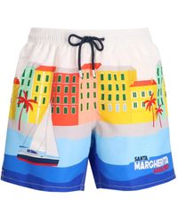 MC2 Saint Barth - Graphic-Print Swim Shorts - Lyst