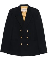 Valentino Garavani - Double-Breasted Wool Coat - Lyst