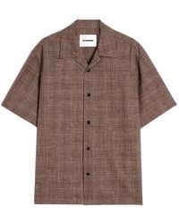 Jil Sander - Check-Patterned Short-Sleeve Shirt - Lyst