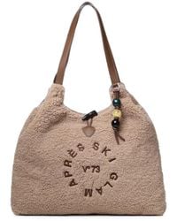 V73 - Ski Glam Teddy-Effect Embroidered Shoulder Bag - Lyst