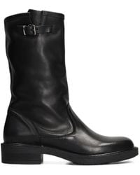 METISSE - Buckle-Detail Leather Biker Boots - Lyst