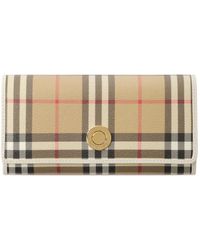 Burberry - Check Continental Wallet - Lyst