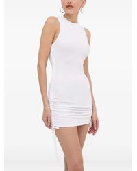 La Mania - Ribbed Sleeveless Mini Dress - Lyst