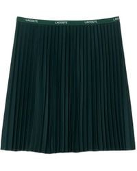 Lacoste - Logo-Waistband Pleated Mini Skirt - Lyst