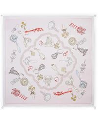 Tory Burch - Rattles Silk Square Scarf - Lyst