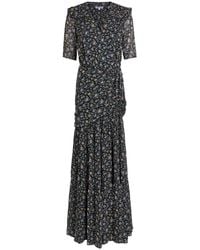 Veronica Beard - Ruffled Floral-Print Maxi Dress - Lyst