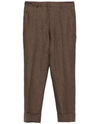 Incotex - Pressed-Crease Turned-Up Trousers - Lyst