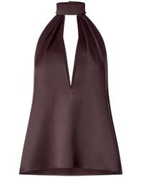 Il Volo - Top Plisado Con Cuello Halter - Lyst