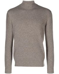 Cruciani - Mock-Neck Wool Blend Jumper - Lyst