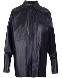Loewe - Panelled Leather Shirt - Lyst