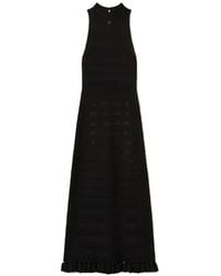 Twinset - Long Turtleneck Knit Dress With Ruffles - Lyst