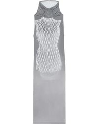 MM6 by Maison Margiela - Dummy Print Jersey Midi Dress - Lyst