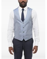Corneliani - Geometric-Pattern Silk Waistcoat - Lyst