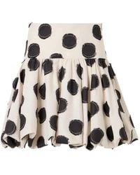 Akris - Minijupe À Pois Et Ourlet Bouffant - Lyst