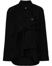 JNBY - Gathered-detail Cotton Blouse - Lyst