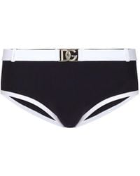 Dolce & Gabbana - David Logo-buckle Swimming Trunks - Lyst