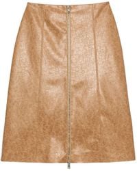 MSGM - Zip-Front Midi Skirt - Lyst