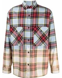 Marcelo Burlon - Dyed-effect Check Shirt - Lyst