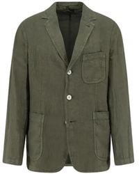 Aspesi - Unlined Linen Blazer - Lyst