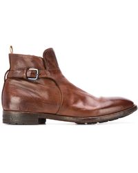 Officine Creative Princeton Buckled Ankle Boots - Brown