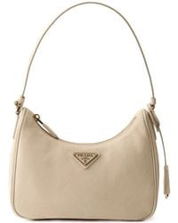 Prada - Re-Edition 2005 Nubuck And Saffiano Leather Mini-Bag - Lyst