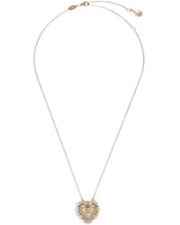 Dolce & Gabbana - Devotion Halskette Mit Diamanten - Lyst