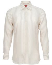 Isaia - Striped Long-Sleeve Shirt - Lyst