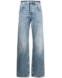 Saint Laurent - Straight-Leg-Jeans mit hohem Bund - Lyst