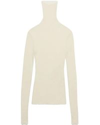 Ami Paris - Roll-Neck Ribbed Top - Lyst
