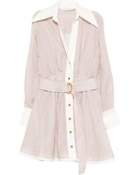 Zimmermann - Chemisier Corto Hypnotic Tuck Con Cintura - Lyst