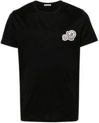 Moncler - T-shirt con doppio logo - Lyst