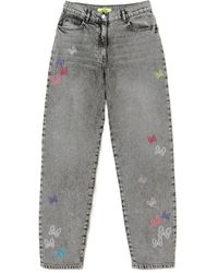 Twinset - Myfo Embroidered Barrel Jeans - Lyst