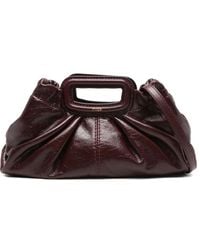 Maje - Mini Milpli Crackled Leather Clutch Bag - Lyst