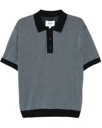 Wax London - Ladder Stripe Knitted Cotton Polo Shirt - Lyst