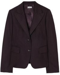 Burberry - Check Wool Tailored Jacket - Lyst