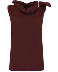 Liviana Conti - Draped Cowl-Neck Sleeveless Top - Lyst