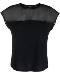Herno - Tulle-Panel T-Shirt - Lyst