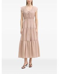 GAUDI - Pleated Tiered Midi Dress - Lyst