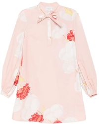 Giambattista Valli - Floral-Print Mini Dress - Lyst