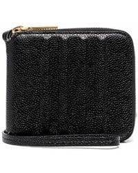 Thom Browne - 4-Bar Debossed Compact Wallet - Lyst