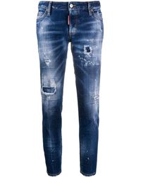DSquared² Cropped Jeans - Blauw