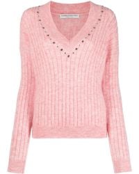 Alessandra Rich - Embellished Ribbed Jumper - Lyst
