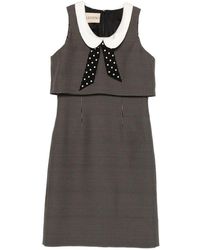 Valentino Garavani - Patterned Collared Dress - Lyst