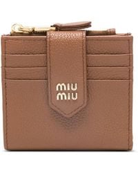 Miu Miu - Portemonnee Met Logo - Lyst