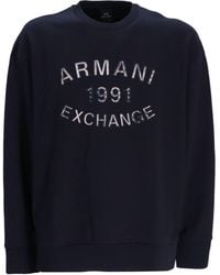 Armani Exchange - French-terry Cotton Sweatshirt - Lyst