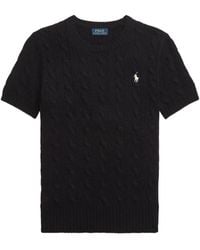 Polo Ralph Lauren - Cable-Knit Logo T-Shirt - Lyst