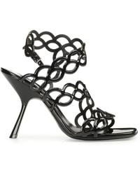 Sergio Rossi - Sr Mermaid 100Mm Leather Sandals - Lyst