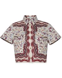 Cara Cara - Camicia Paro A Maniche Corte Con Stampa Paisley - Lyst