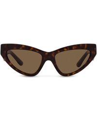 Dolce & Gabbana - Dg Crossed Cat-eye Frame Sunglasses - Lyst